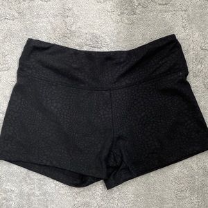 Women’s black printed dance shorts size S